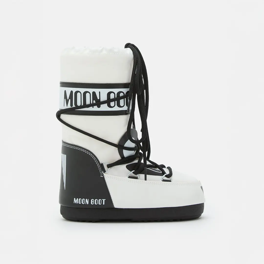Moon Boot Icon Junior Animal Kız Çocuk Kar Botu - Siyah Beyaz