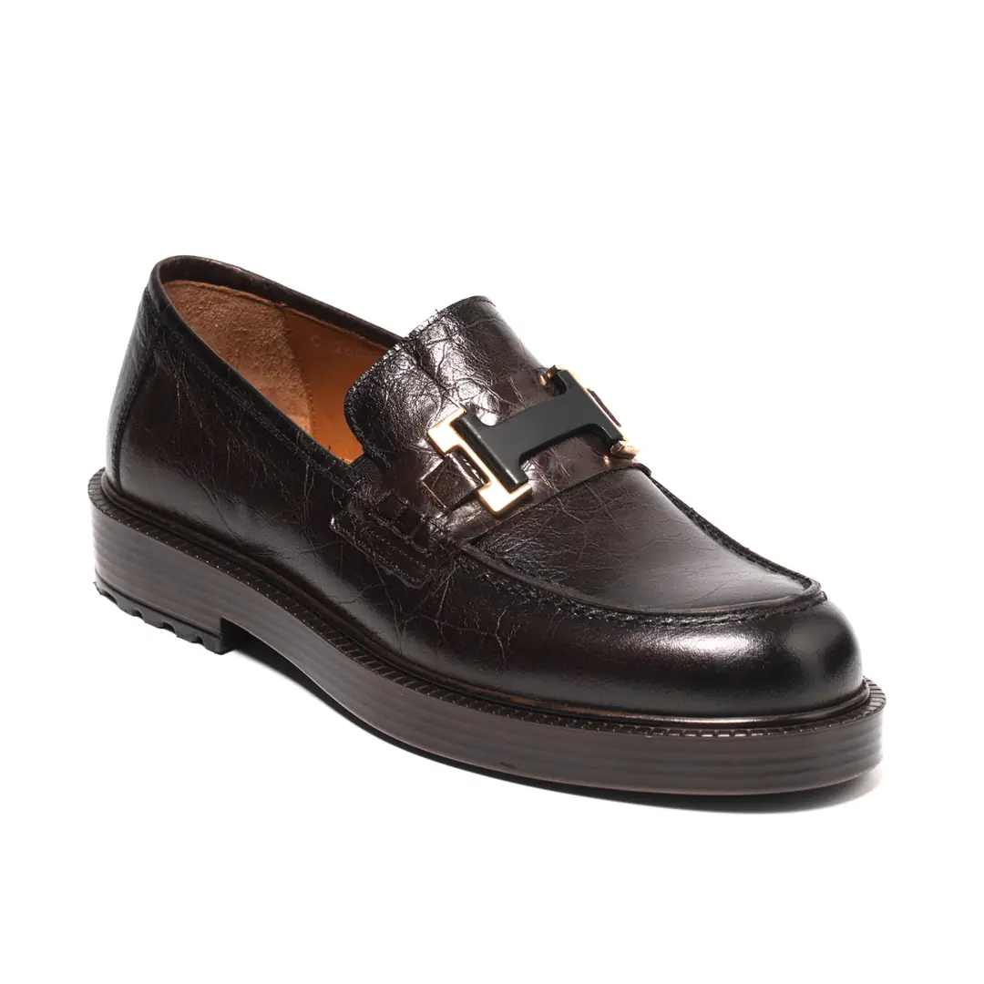 John May  Erkek Tokalı Loafer - Kahverengi