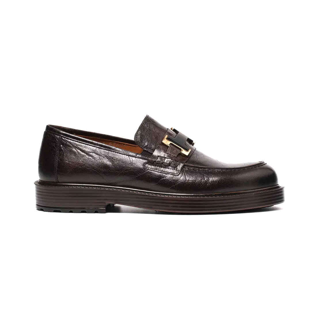 John May  Erkek Tokalı Loafer - Kahverengi