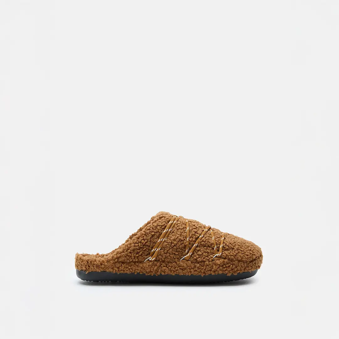 Moon Boot Mb Teddy Slipper Erkek Kapalı Ev Terliği - Taba