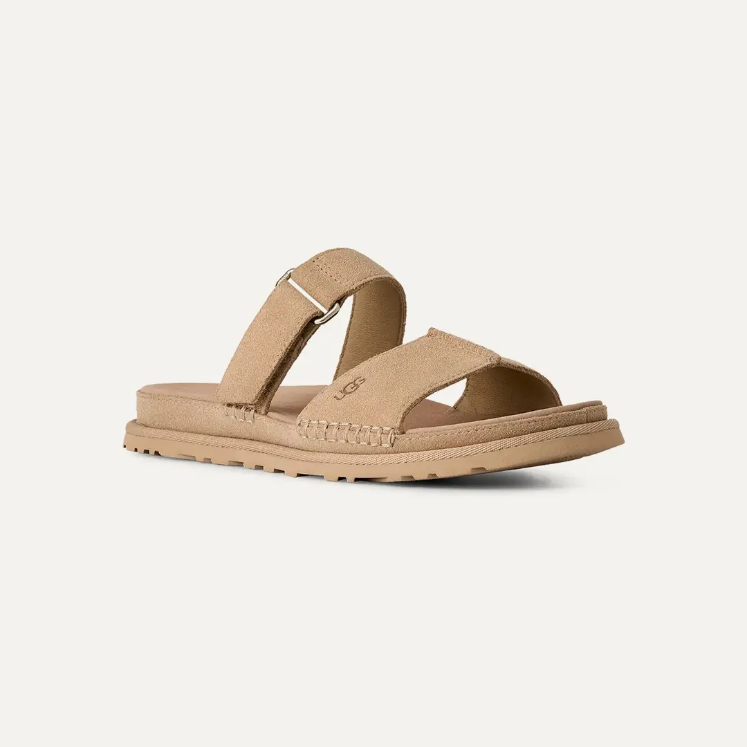 Ugg W GOLDENGAZE SLIDE Kadın Çift Bantlı Terlik - Koyu Bej