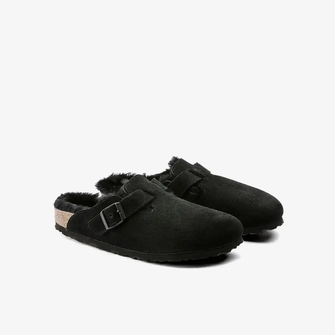 Birkenstock Boston VL Kadın Kapalı Ev Terliği - Black