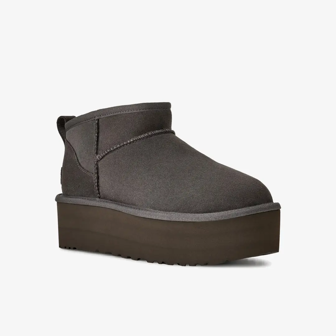 Ugg Classic Ultra Mini Platform Kadın Kalın Tabanlı Bot - Antrasit