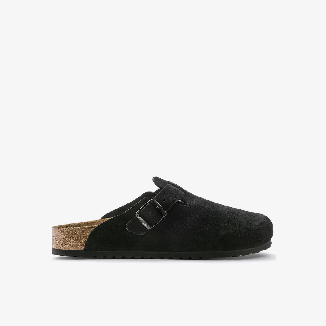 Birkenstock Boston SFB VL Erkek Kapalı Ev Terliği - Siyah