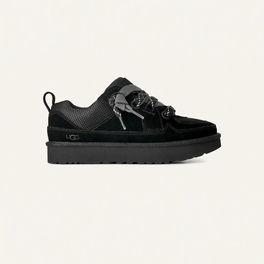 Ugg LO LOWMEL Kadın Kalın Taban Sneaker - Siyah