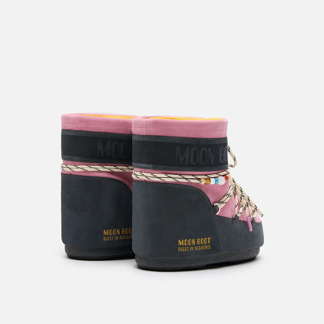 Moon Boot Mb X Gir Icon Low Suede Beads Kadın Kar Botu - Pembe