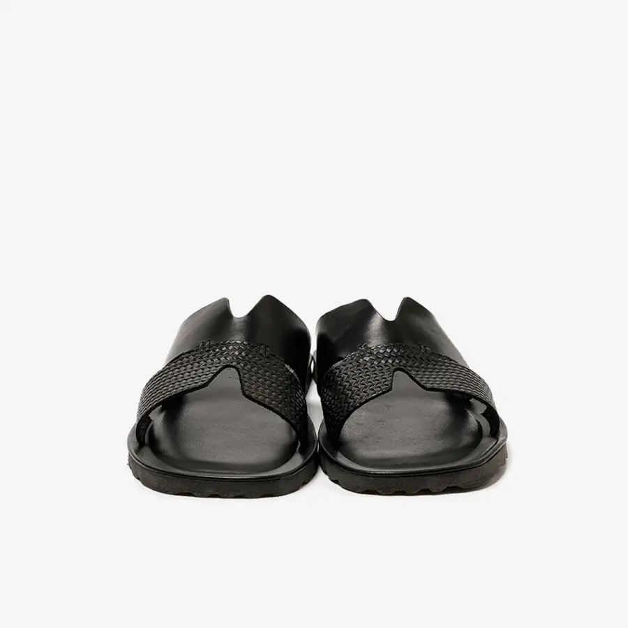 The Sandals Factory Leather Erkek Çift Bantlı Terlik