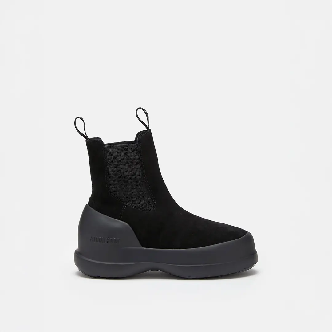 Moon Boot Luna Chelsea Suede Kadın Chelsea Bot - Siyah