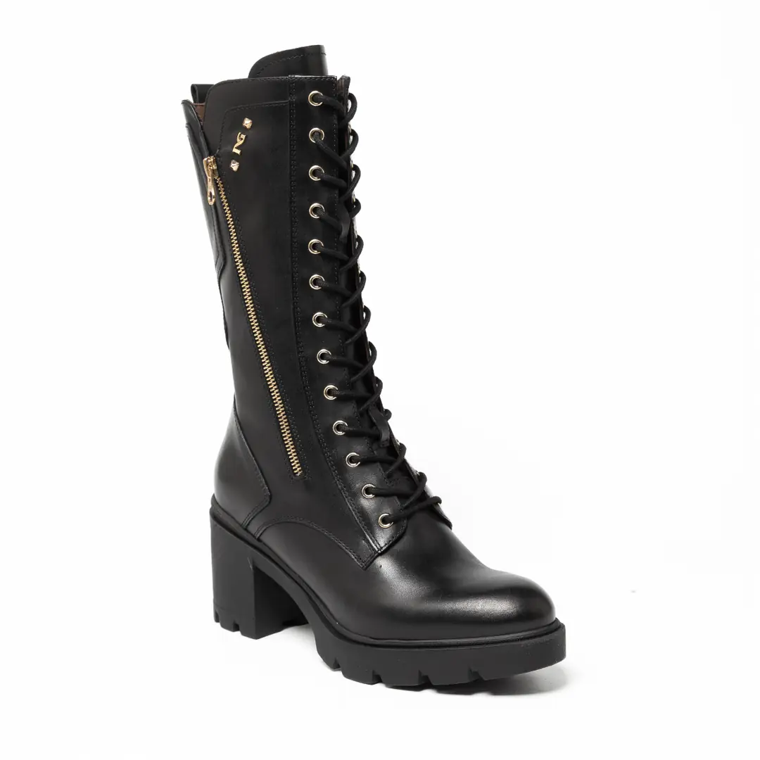 NeroGiardini  Kadın Fermuarlı Bağcıklı Topuklu Bot