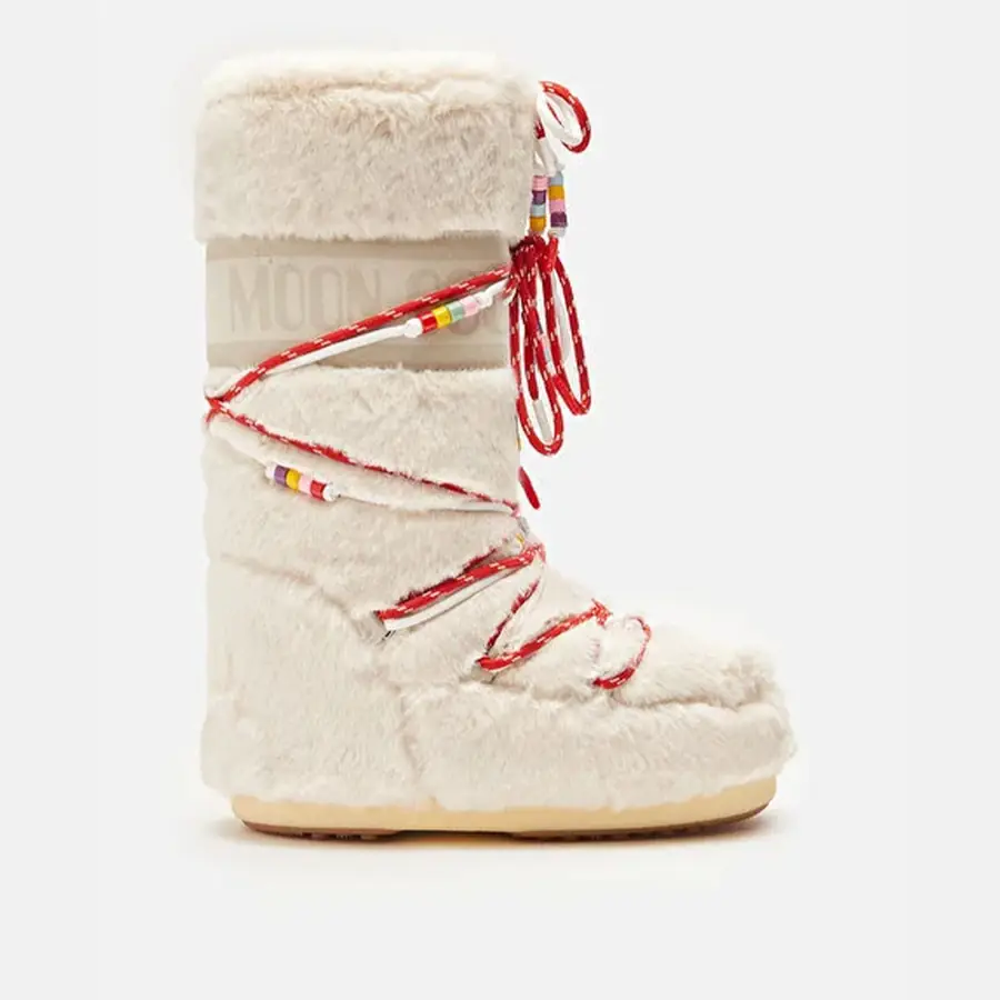 Moon Boot ICON FAUX FUR BEADS Kadın Kar Botu