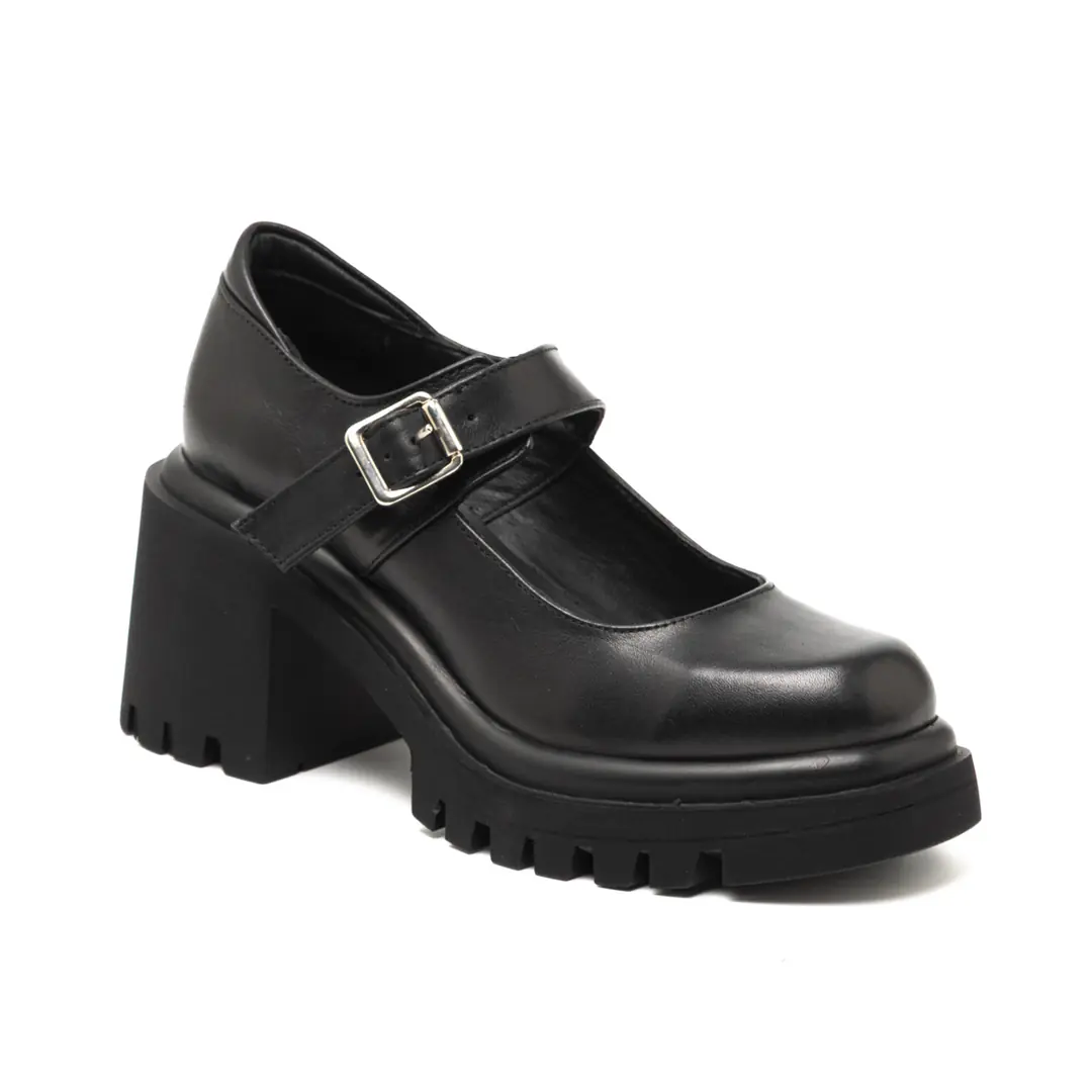 John May  Kadın Topuklu Mary Jane - Siyah