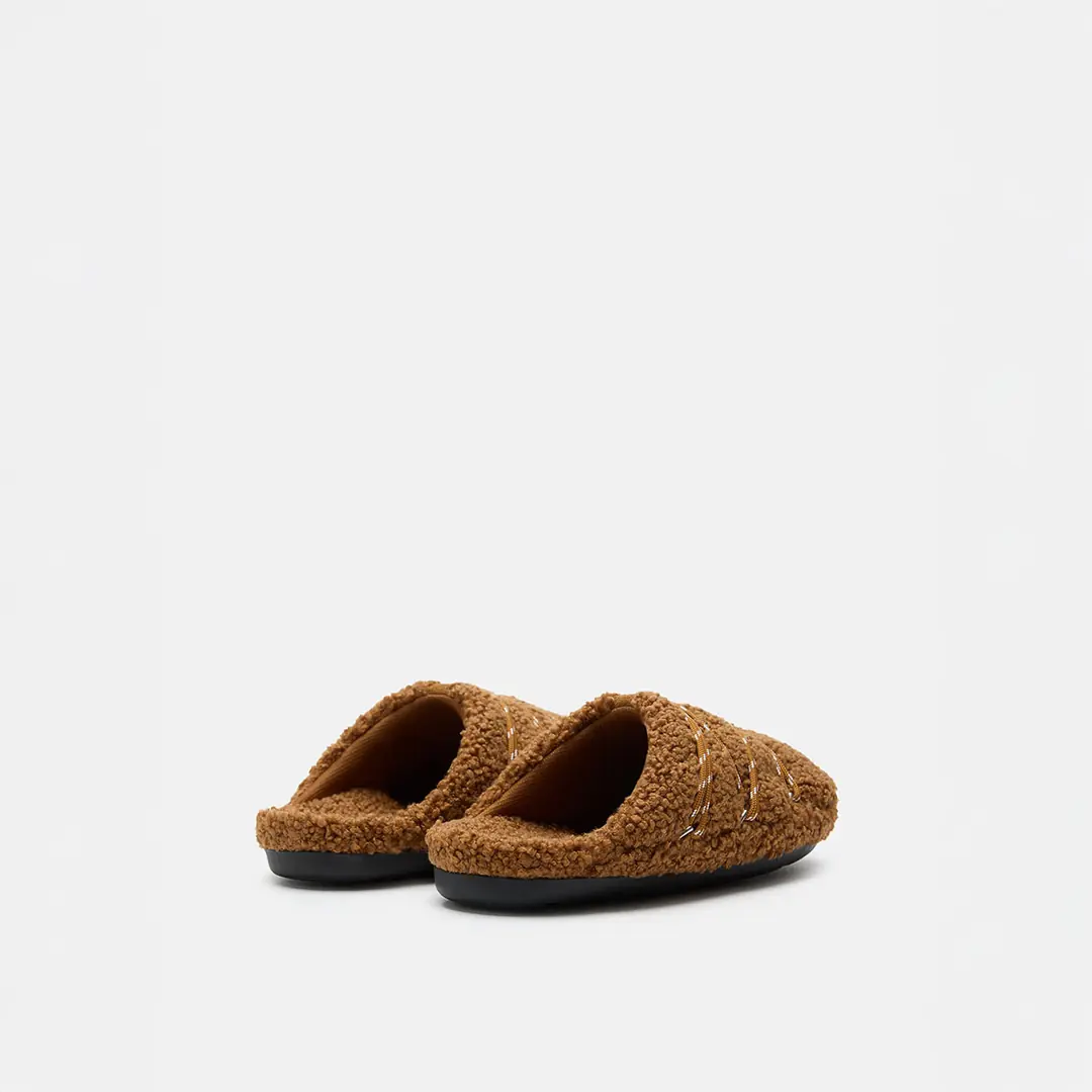 Moon Boot Mb Teddy Slipper Erkek Kapalı Ev Terliği - Taba