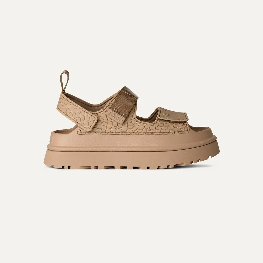 Ugg GOLDENGLOW EMBOSSED Kadın Bantlı Sandalet - Koyu Bej