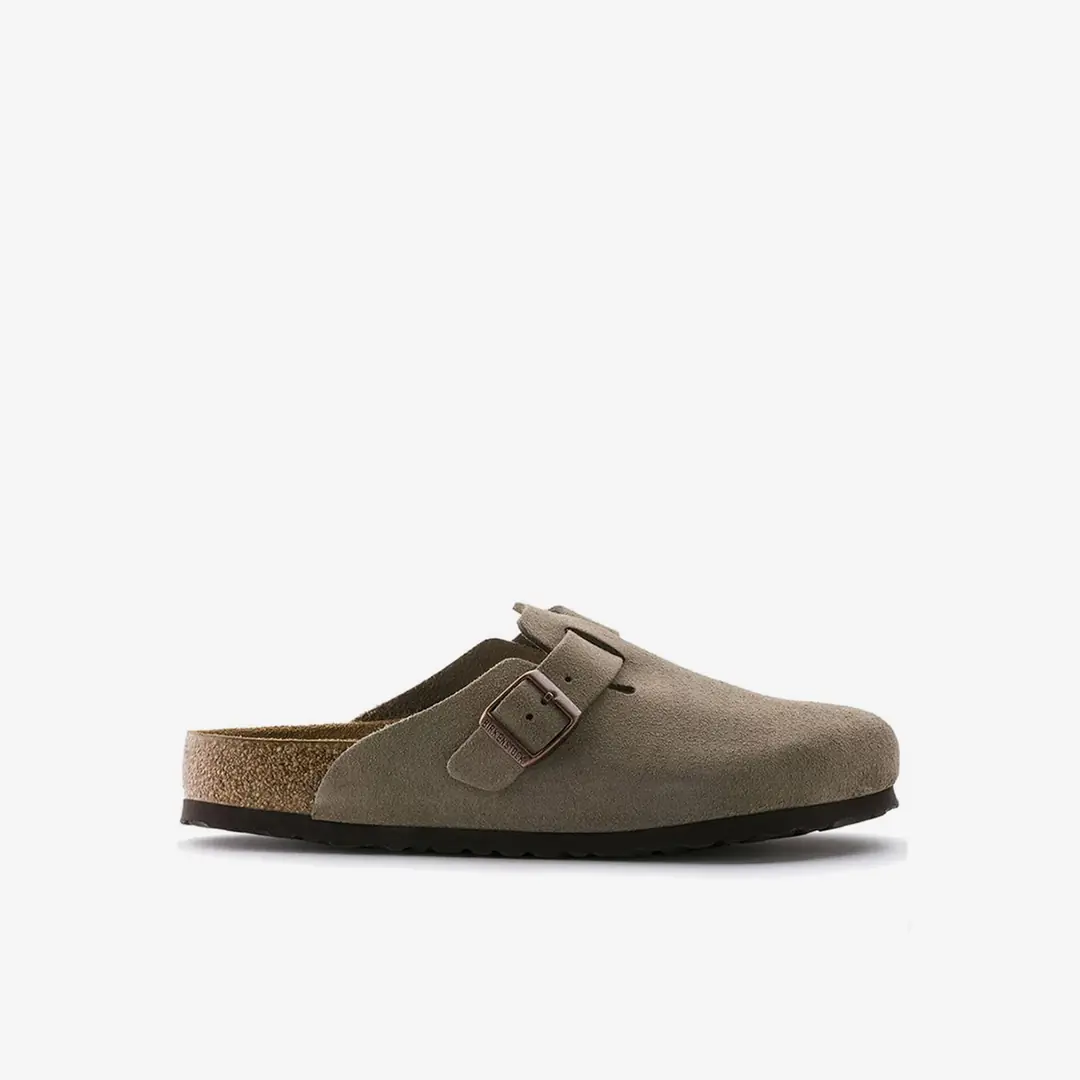 Birkenstock Boston SFB VL Erkek Kapalı Ev Terliği - Bej
