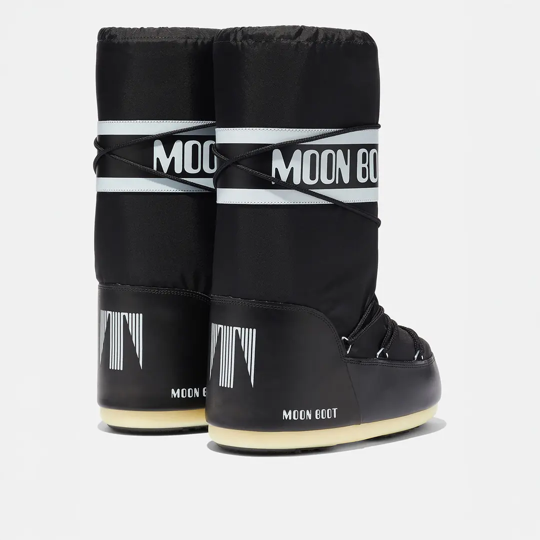 Moon Boot Icon Nylon Erkek Çocuk Kar Botu - Siyah