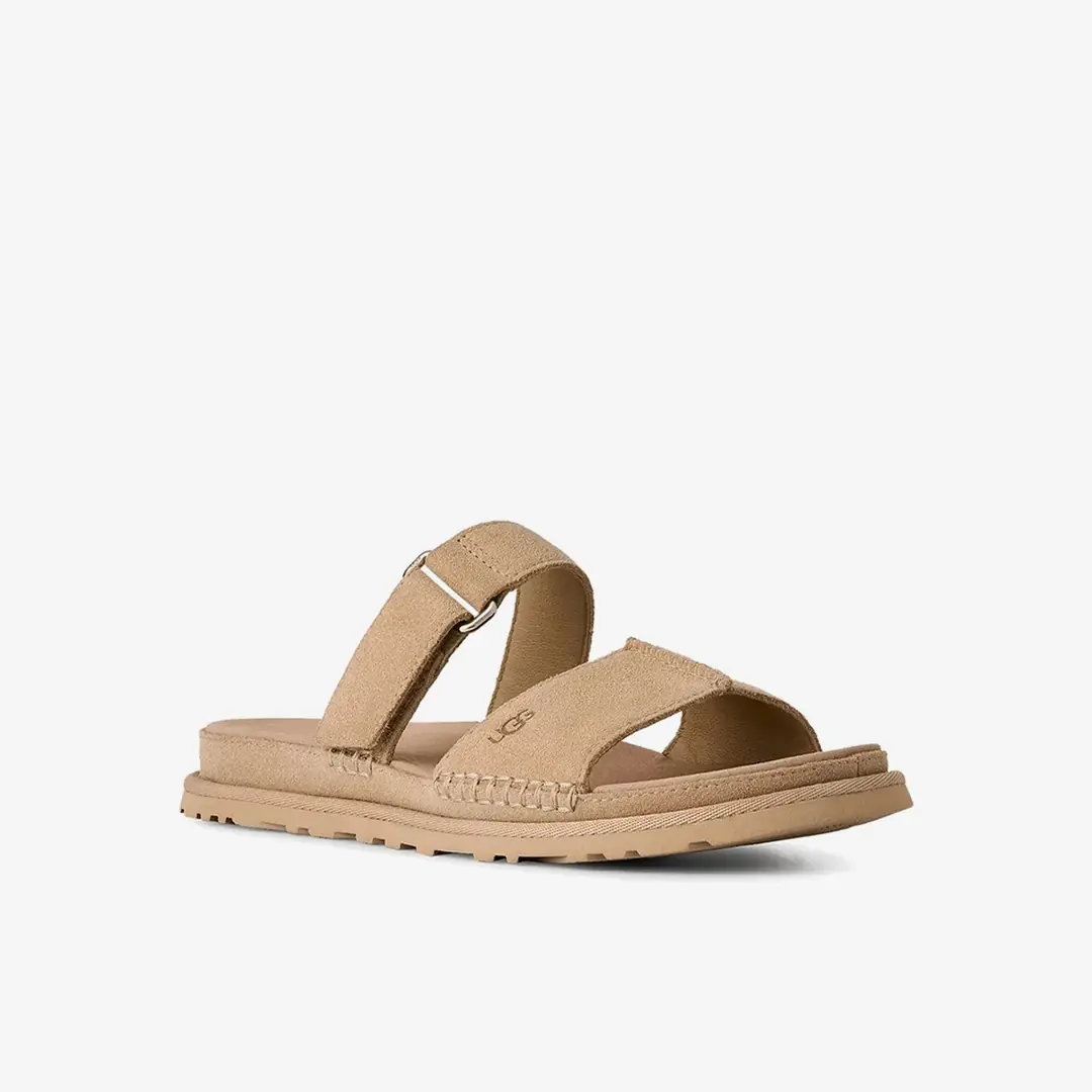 Ugg W GOLDENGAZE SLIDE Kadın Çift Bantlı Terlik - Koyu Bej