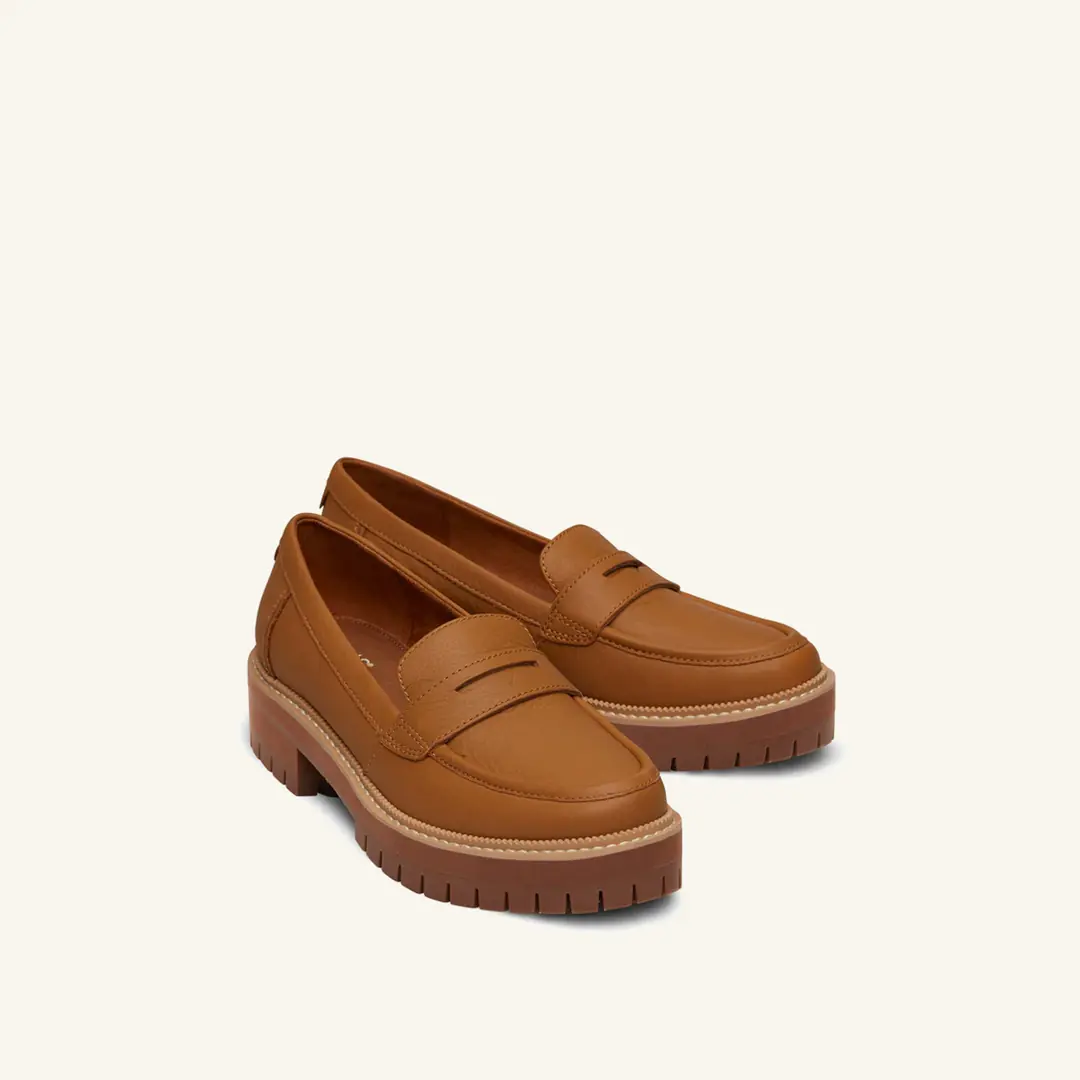 Toms CARA Kadın Kalın Tabanlı Loafer - Taba