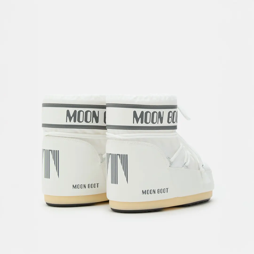 Moon Boot MB Icon Low Nylon Kız Çocuk Kar Botu - Beyaz