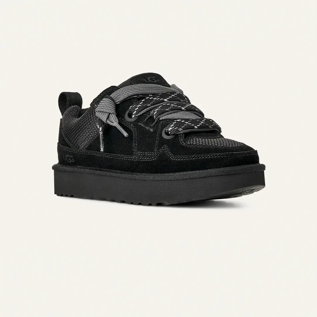 Ugg LO LOWMEL Kadın Kalın Taban Sneaker - Siyah