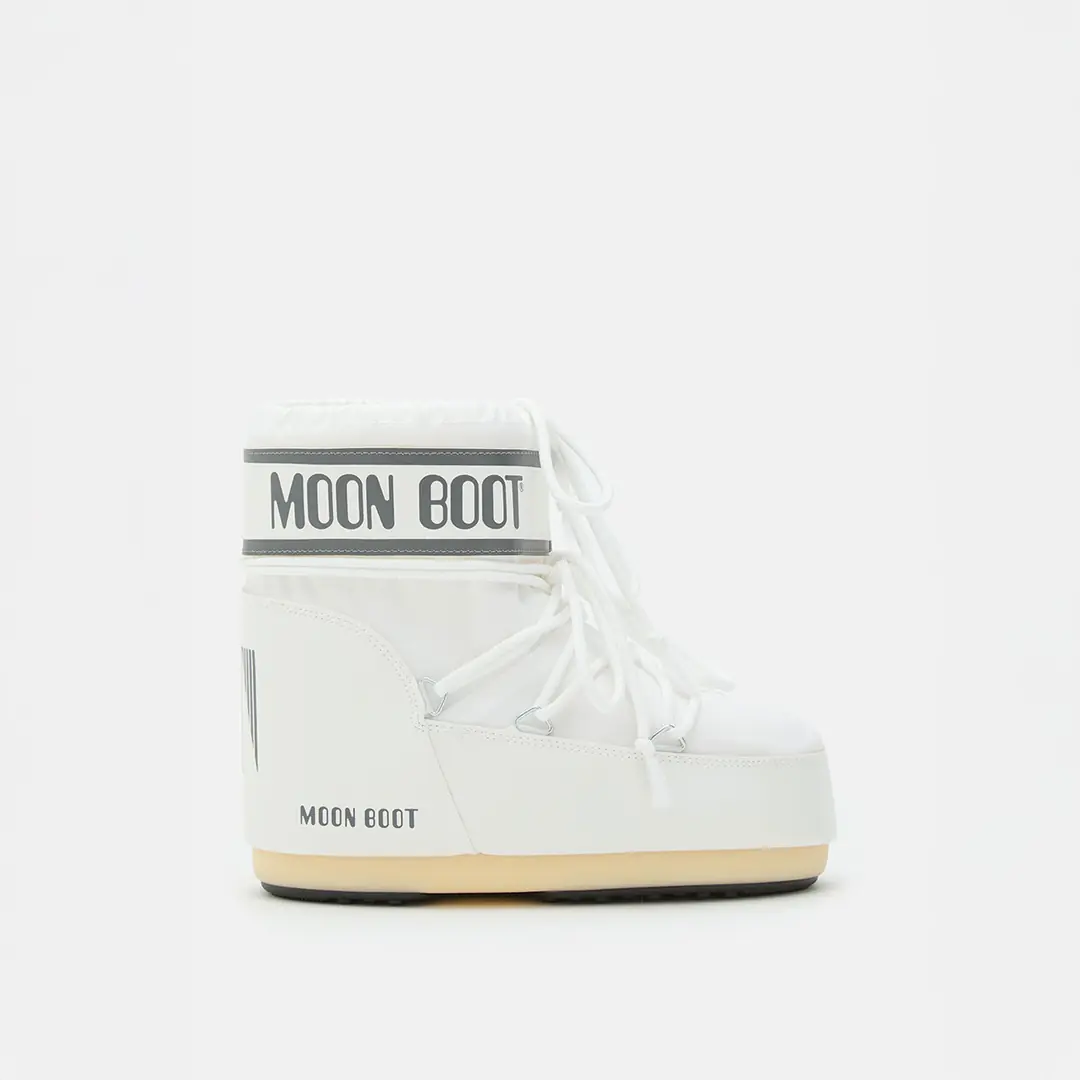 Moon Boot MB Icon Low Nylon Kız Çocuk Kar Botu - Beyaz