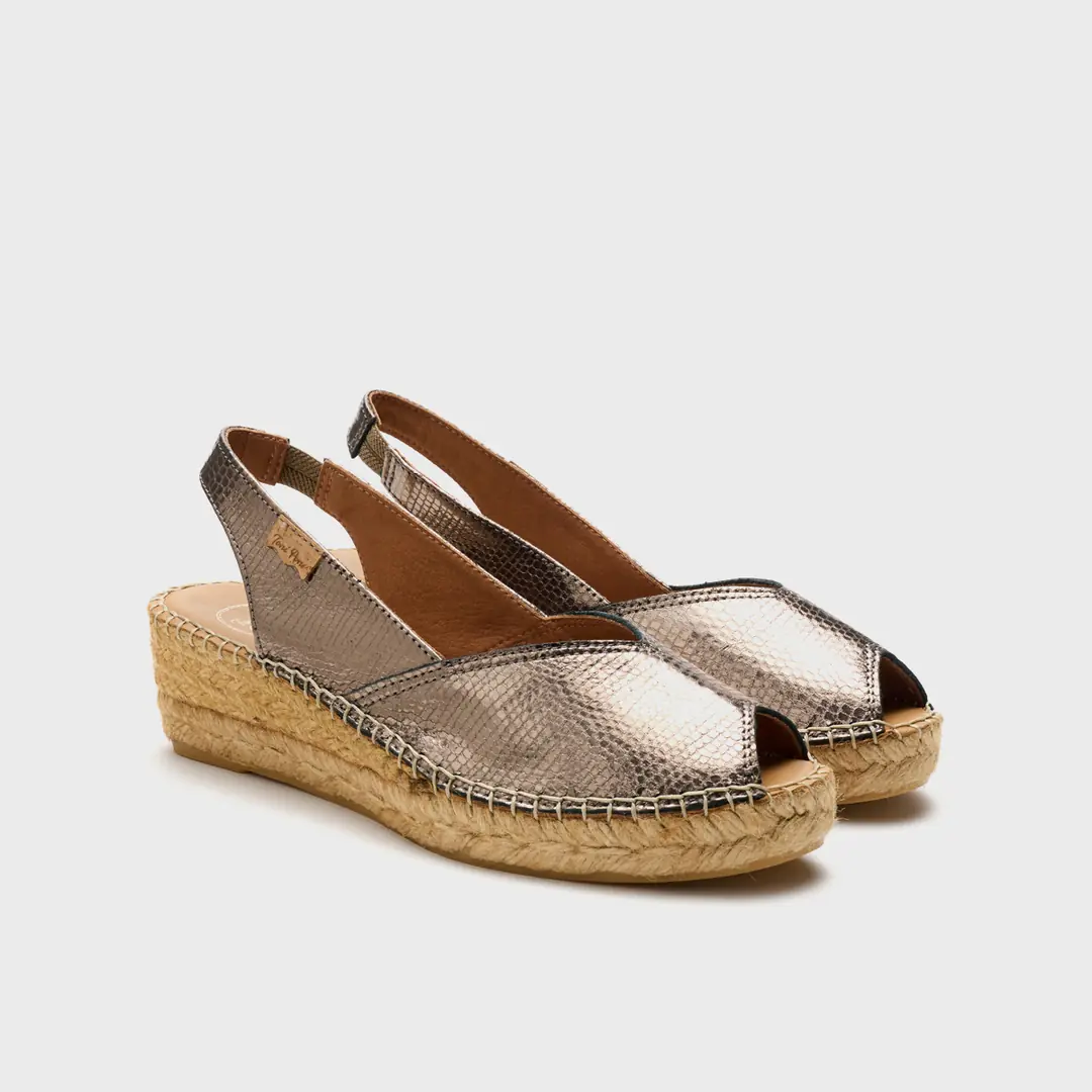 Toni Pons Bernia-CA Kadın Dolgu Taban Sandalet - Bronz