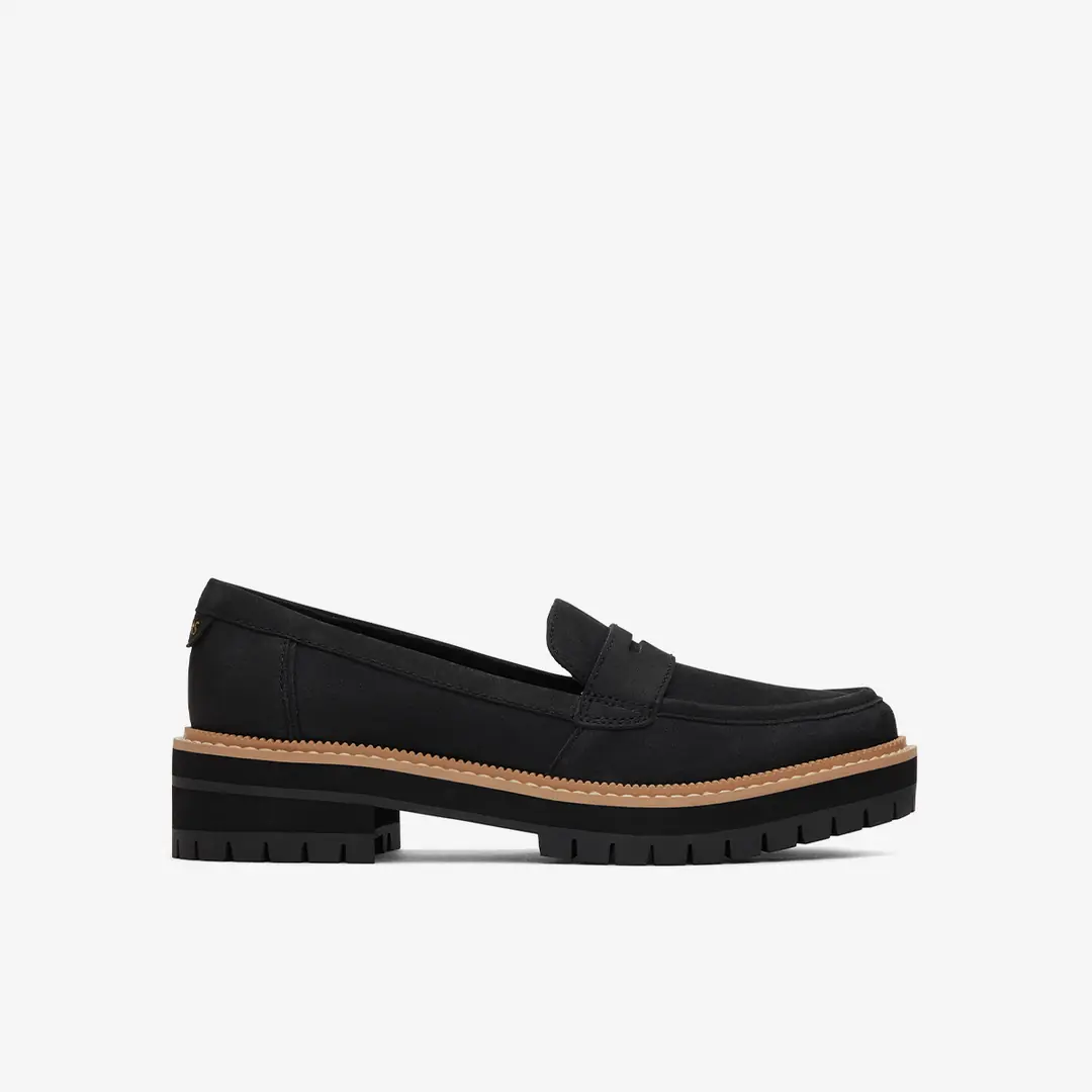 Toms CARA Kadın Kalın Tabanlı Loafer - Siyah