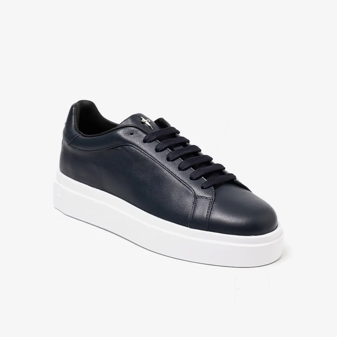 Paciotti Calf Erkek Kalın Taban Sneaker - Mavi
