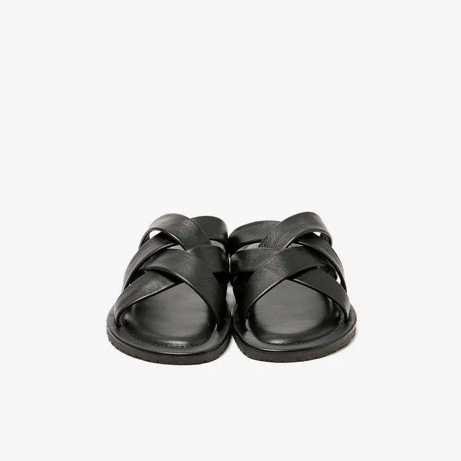 The Sandals Factory Leather Erkek Çok Bantlı Terlik