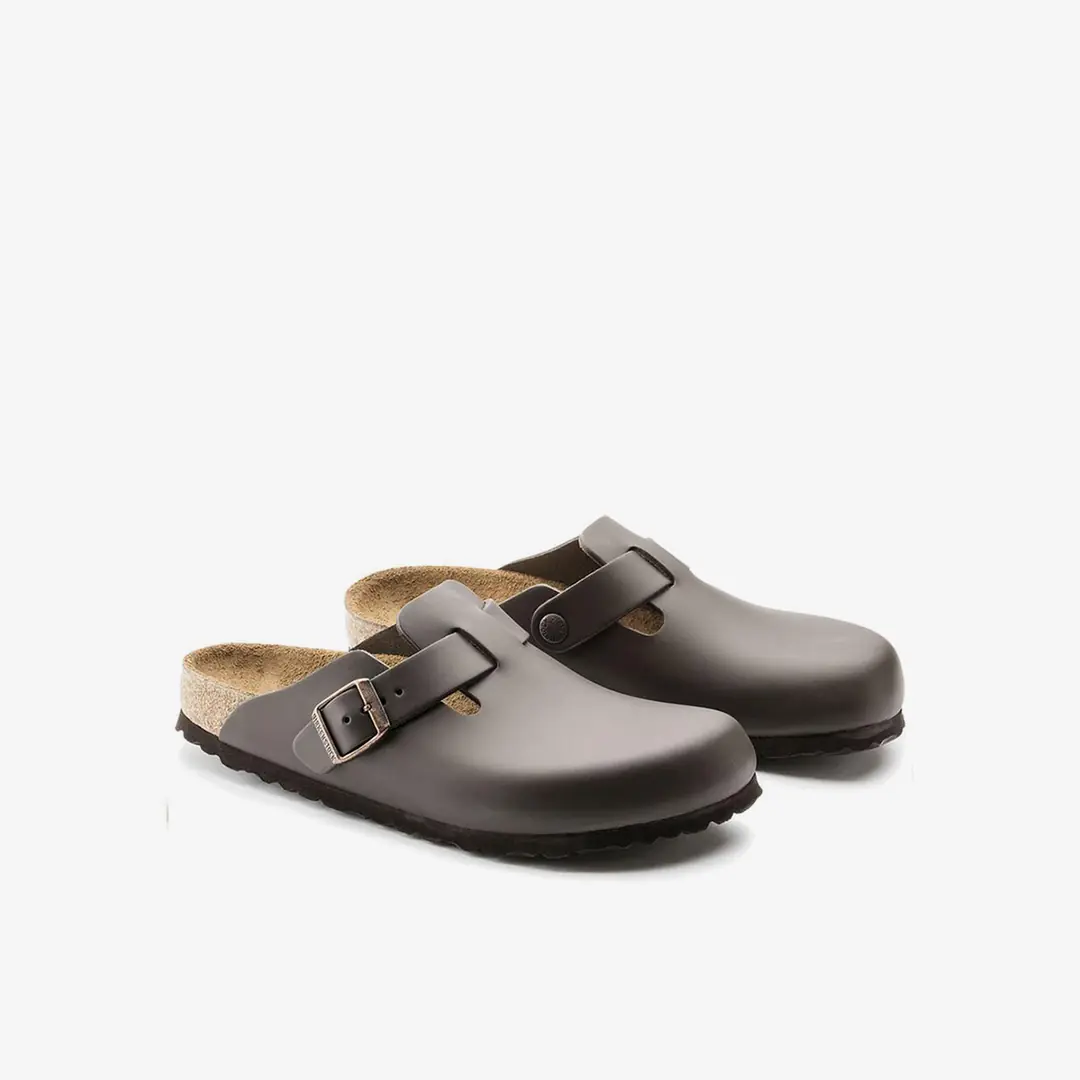 Birkenstock Boston Erkek Kapalı Ev Terliği - Kahverengi