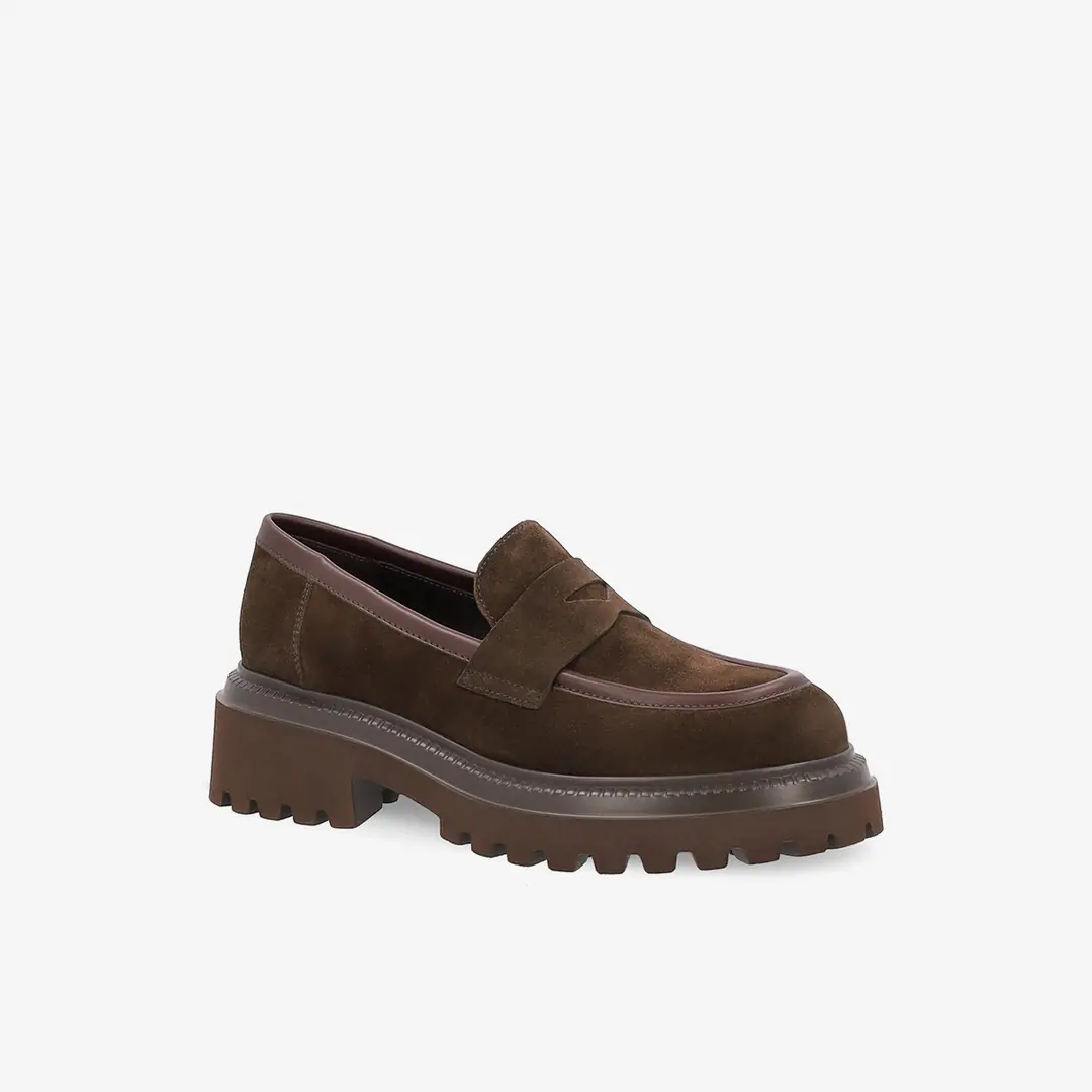 Frau  Kadın Kalın Tabanlı Loafer - Koyu Kahverengi