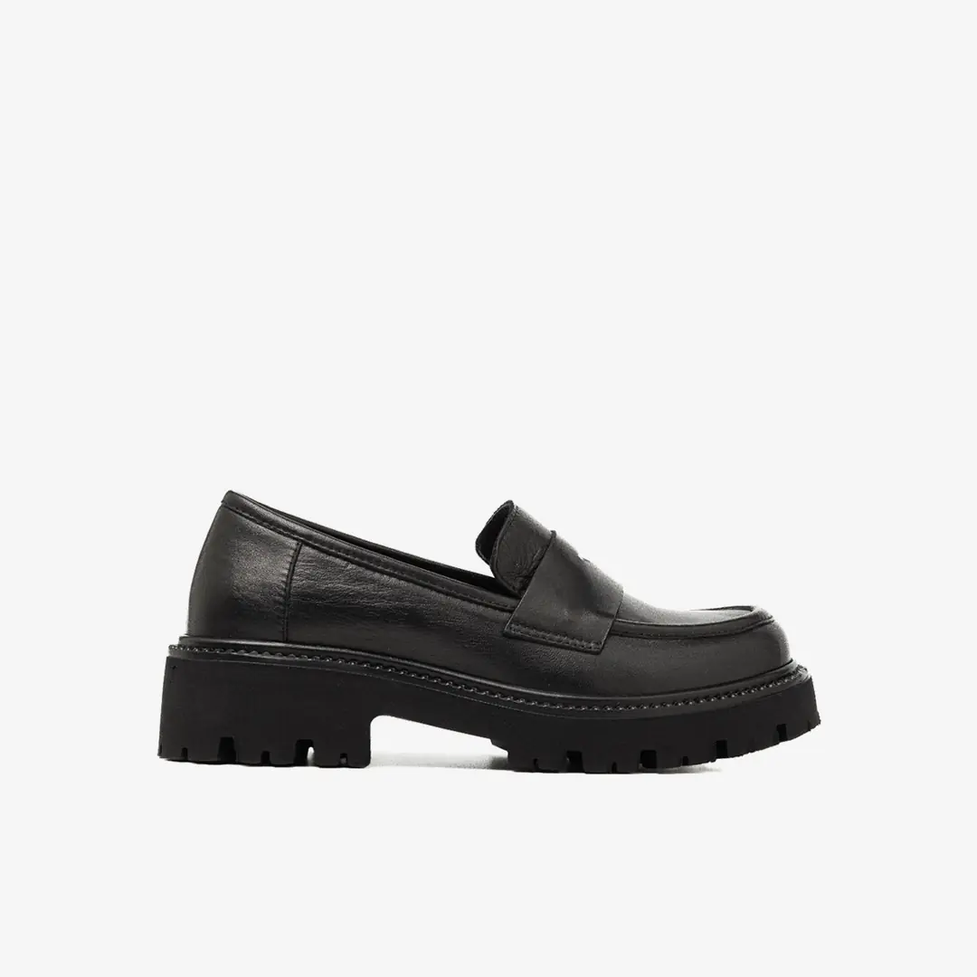 Vergelio  Kadın Kalın Tabanlı Loafer - Siyah