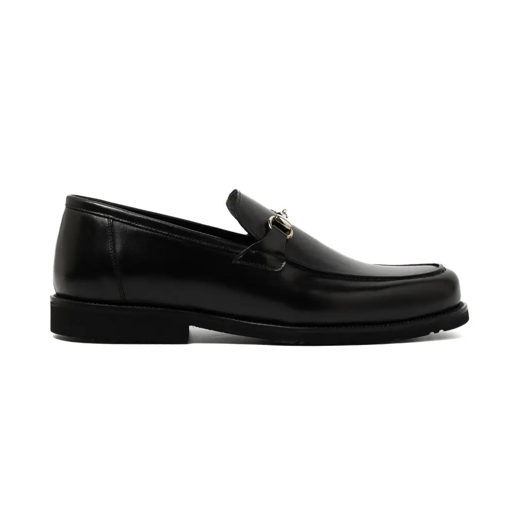 Giuseppe Mengoni  Erkek Tokalı Loafer - Siyah