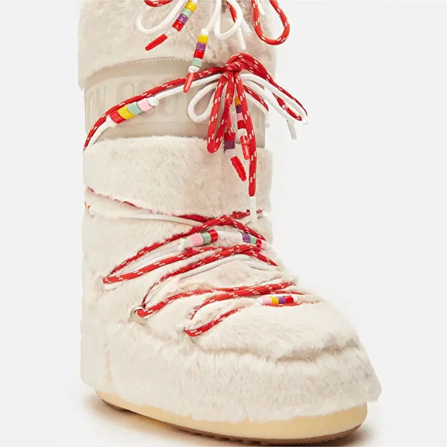 Moon Boot ICON FAUX FUR BEADS Kadın Kar Botu