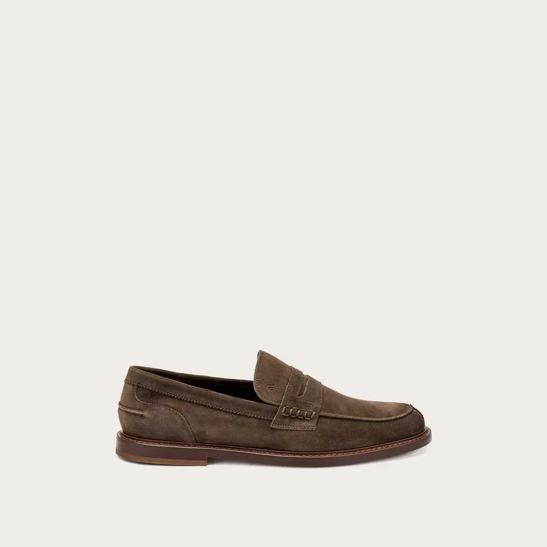 Frau 76B0 Erkek Penny Loafer - Koyu Kahverengi