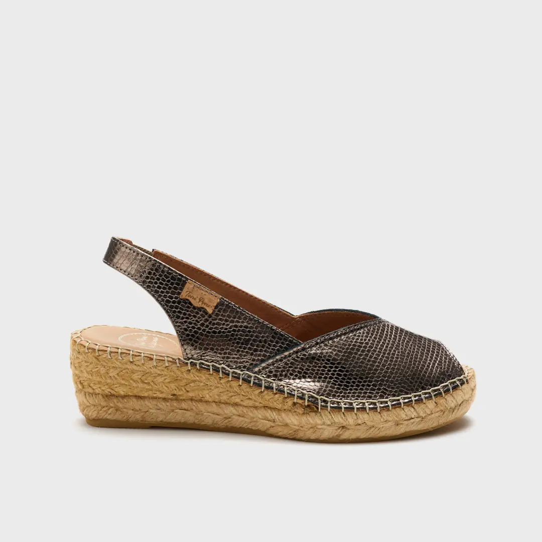 Toni Pons Bernia-CA Kadın Dolgu Taban Sandalet - Bronz
