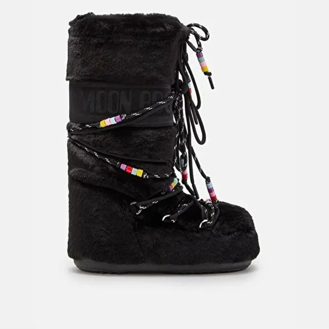 Moon Boot ICON FAUX FUR BEADS Kadın Kar Botu