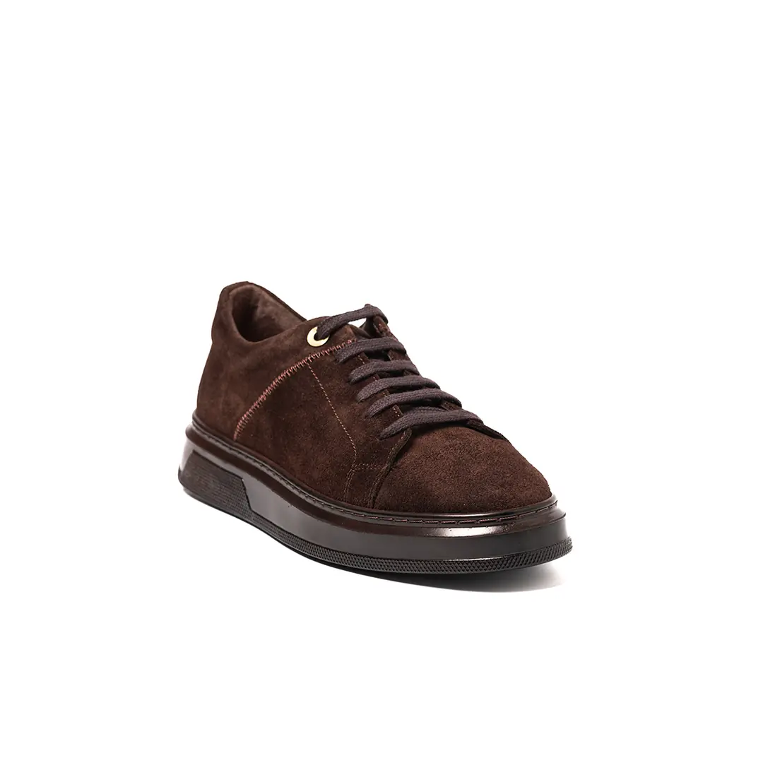 John May C26401 Erkek Kalın Taban Sneaker - Kahverengi