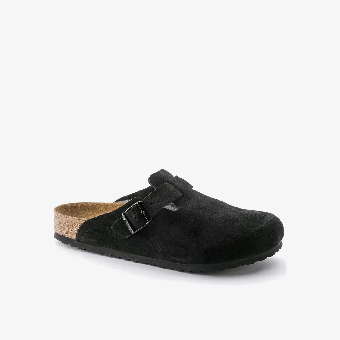 Birkenstock Boston SFB VL Erkek Kapalı Ev Terliği - Siyah