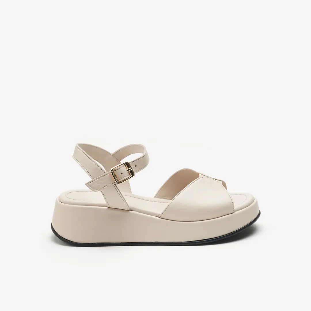 Frau Ankle Strap Kadın T-Strap Sandalet - Beyaz
