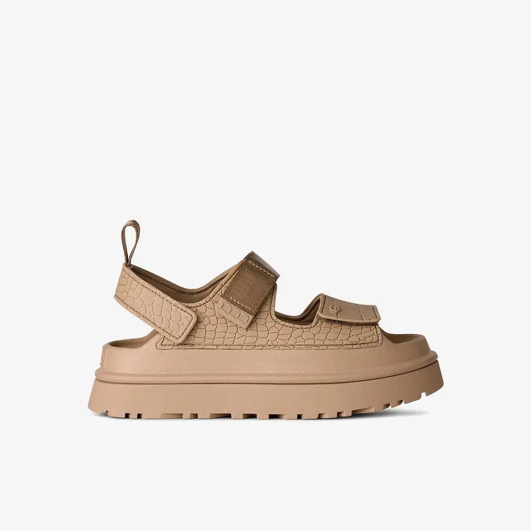 Ugg GOLDENGLOW EMBOSSED Kadın Bantlı Sandalet - Koyu Bej
