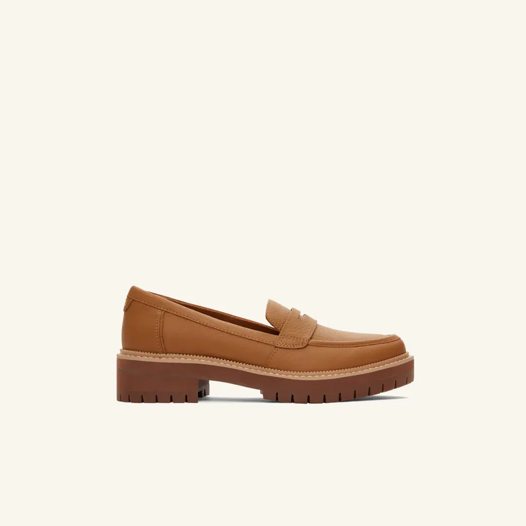 Toms CARA Kadın Kalın Tabanlı Loafer - Taba