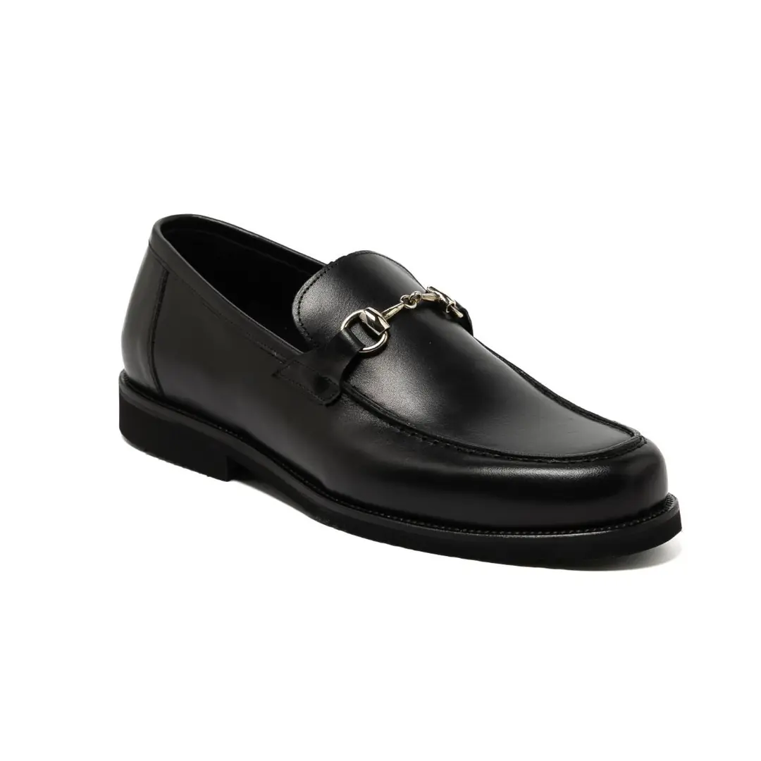 Giuseppe Mengoni  Erkek Tokalı Loafer - Siyah