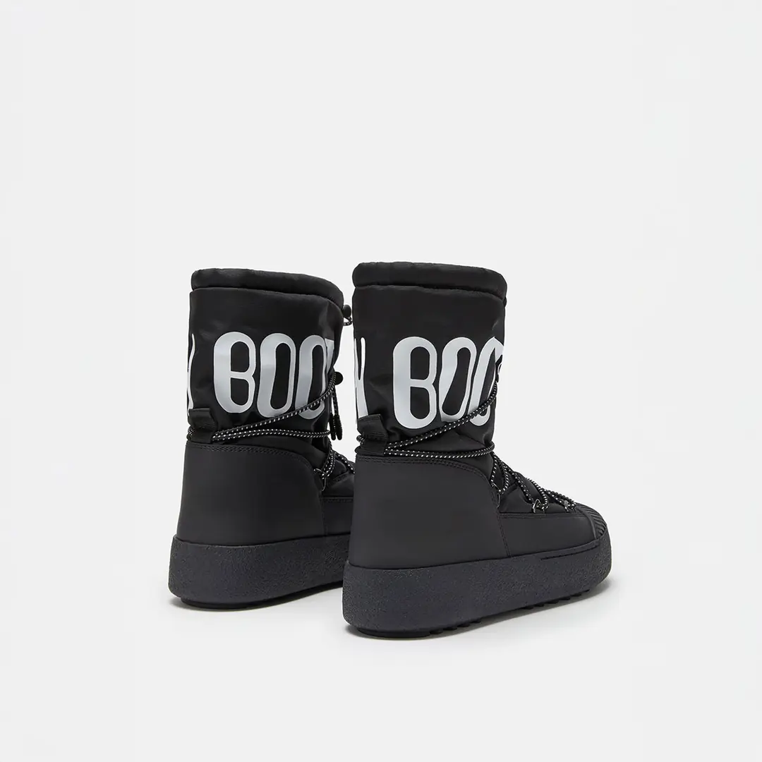 Moon Boot  Erkek Bağcıklı Kar Botu - Siyah