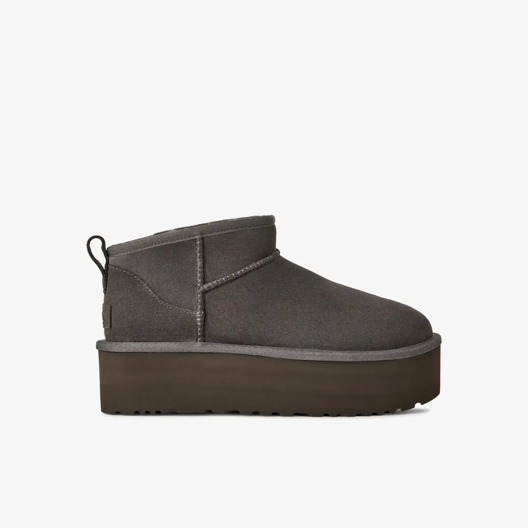 Ugg Classic Ultra Mini Platform Kadın Kalın Tabanlı Bot - Antrasit