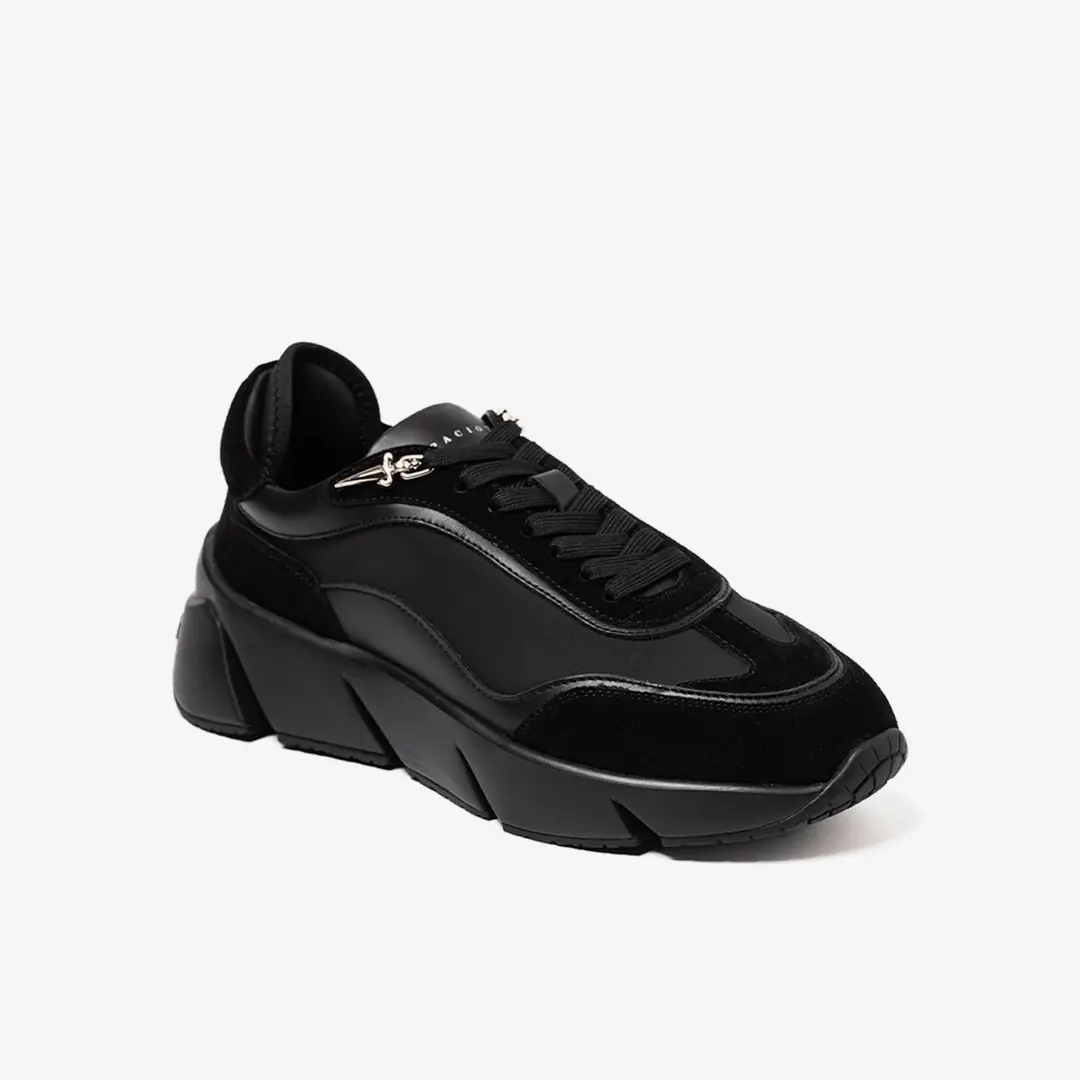 Paciotti CALF/Suede Erkek Sneaker - Mat Siyah