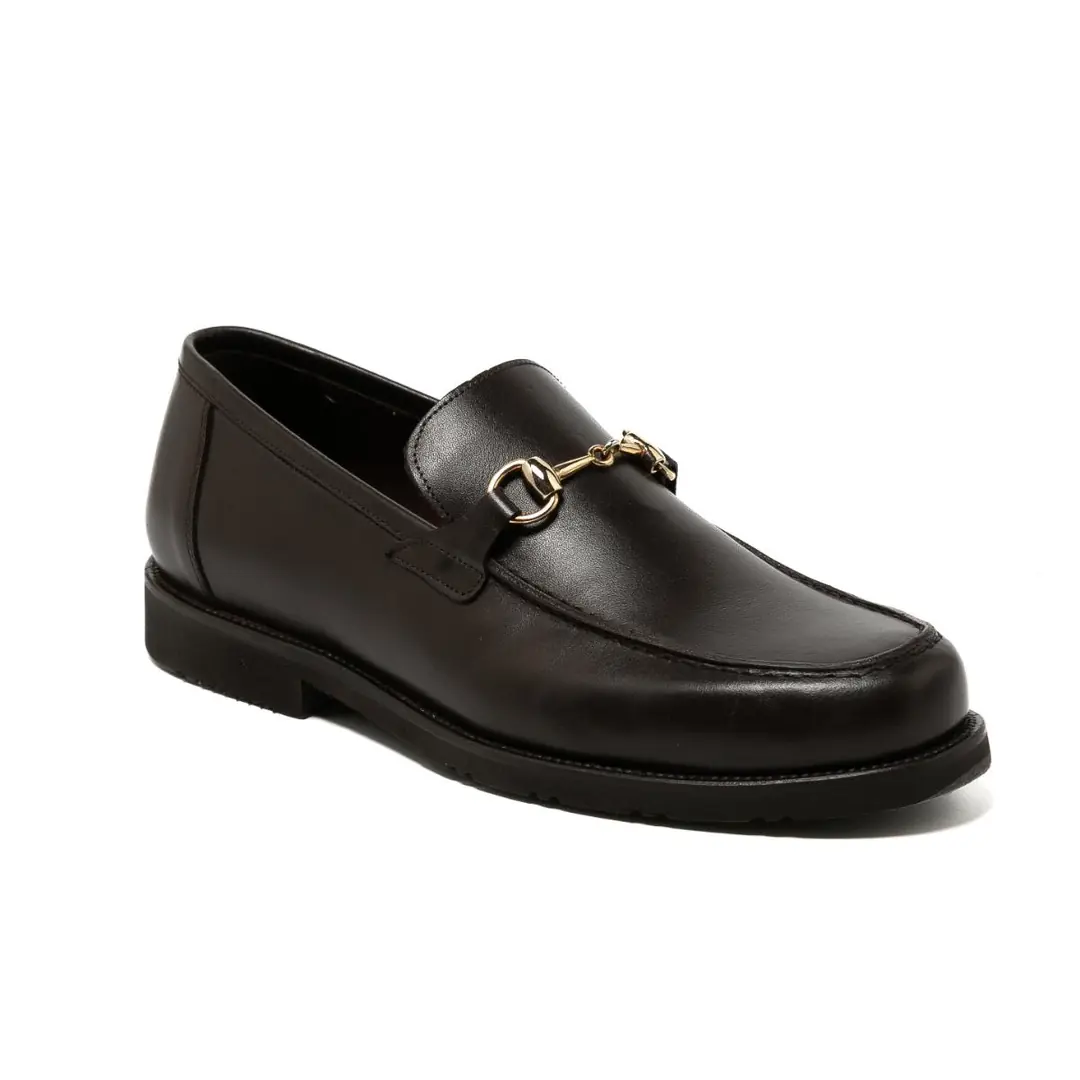 Giuseppe Mengoni  Erkek Tokalı Loafer - Kahverengi