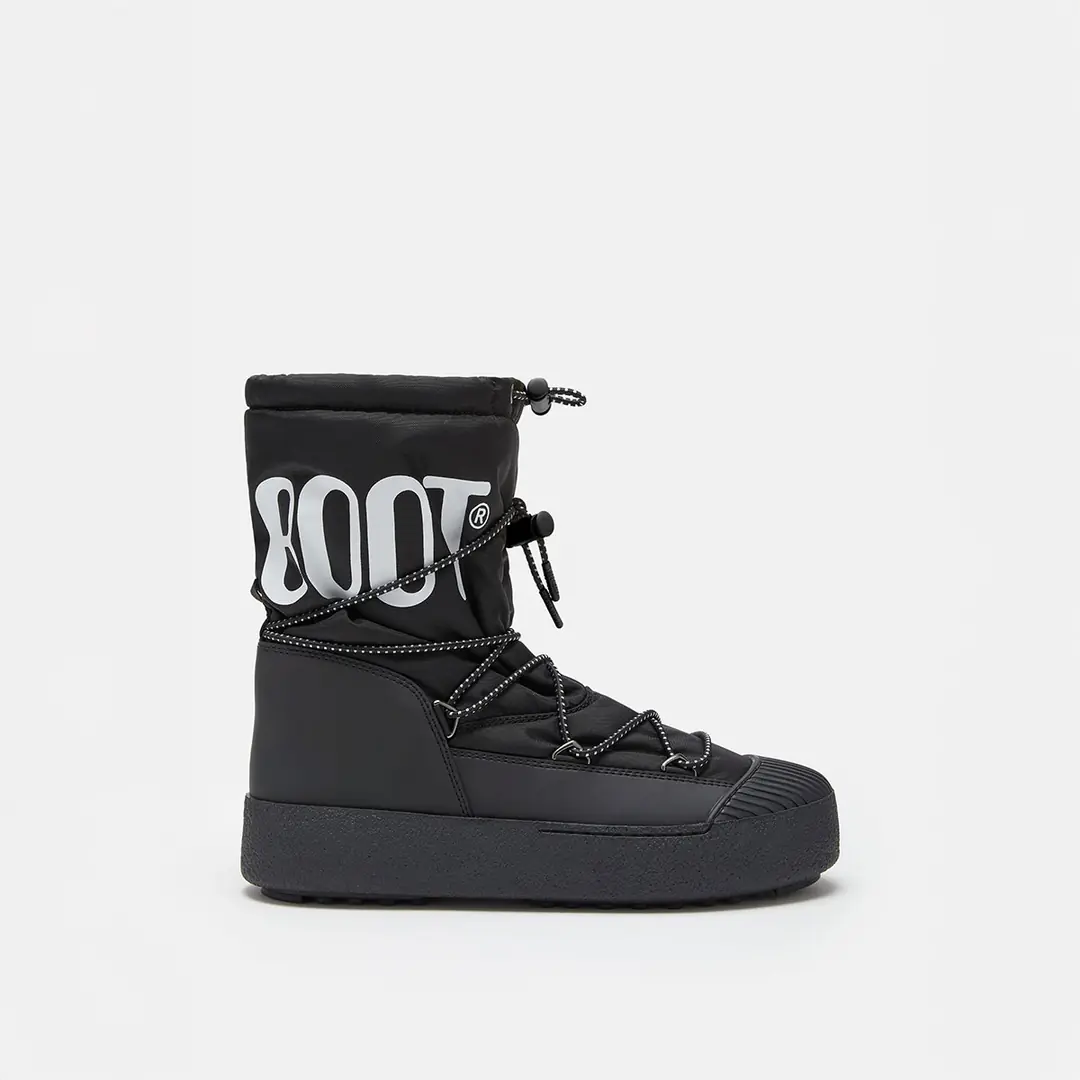 Moon Boot  Erkek Bağcıklı Kar Botu - Siyah