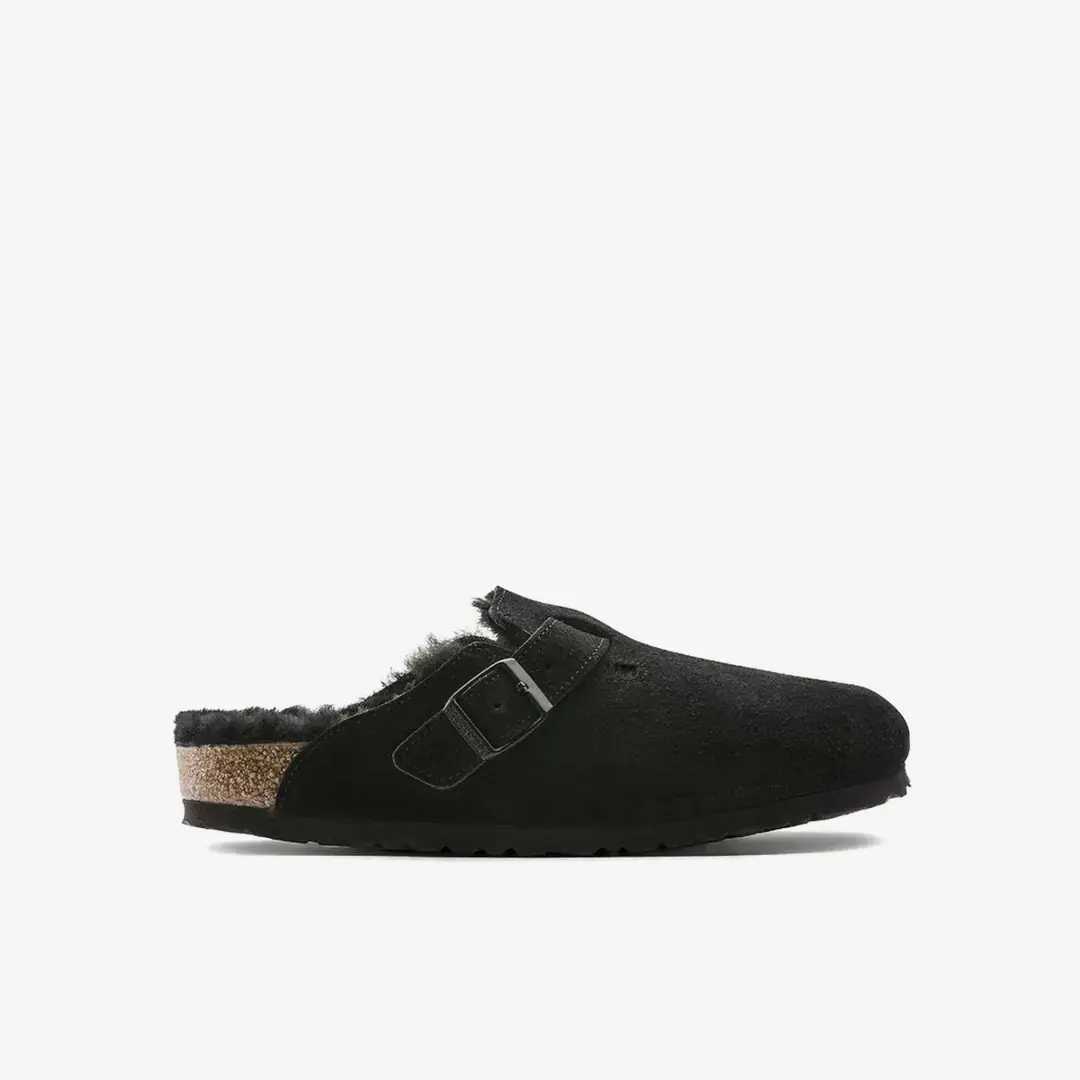 Birkenstock Boston VL Kadın Kapalı Ev Terliği - Black