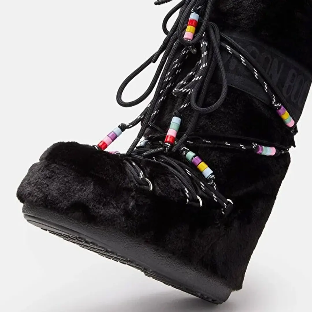 Moon Boot ICON FAUX FUR BEADS Kadın Kar Botu